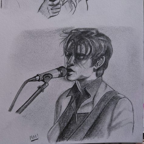 Alex Turner Bookmark, Alex Turner Drawing Easy, Alex Turner Sketch, Arctic Monkeys Sketch, Mental Sketch, Alex Turner Drawing, Arctic Monkeys Drawing, Monkey Drawing, Abstract Face Art