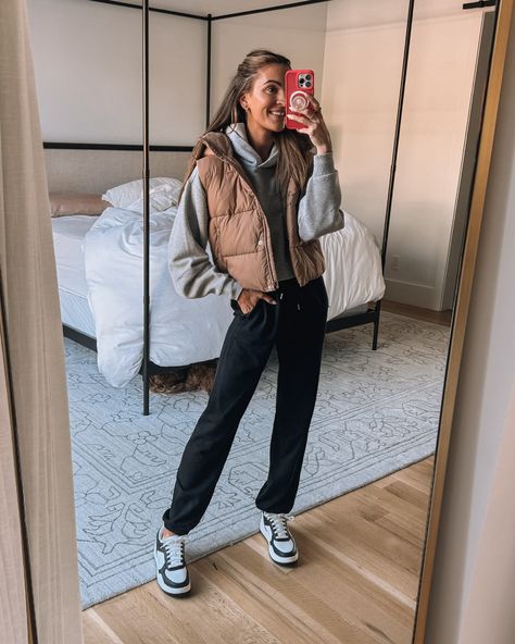 Shop Chill Sweatpant - Black and other curated products on LTK, the easiest way to shop everything from your favorite creators. Black Sweatpants Outfit, Vest Outfit, Sweatpants Outfit, Casual School Outfits, Black Sweatpants, Vest Outfits, School Outfits, Sweatpants, Black