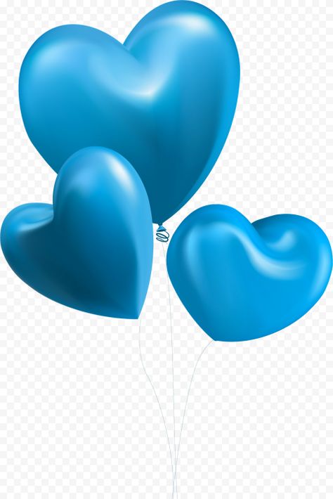 Original Background, Love Balloon, Valentine Love, Blue Balloons, Heart Balloons, No Background, Love Png, Love Blue, Blue Heart