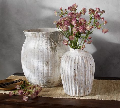 Weathered Handcrafted Terracotta Vases