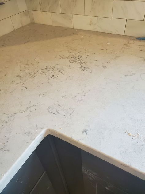 Corner Seam Countertop Rounded Corners, Granite Kitchen, Stone Countertops, Quartz Countertops, Kitchen Counter, Kitchen Countertops, Round Corner, Countertops, New Homes