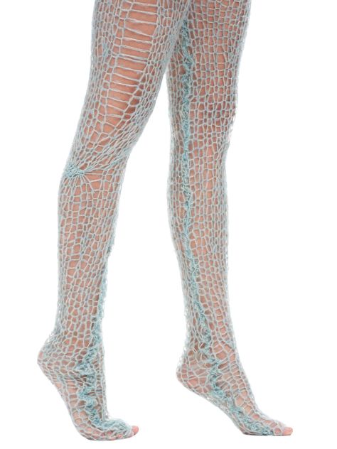 Mohair Legwarmers, Layering Tights, Circus Party Costume, Distressed Tights, Crochet Tights, Sea Inspired Fashion, Knitted Tights, Spiderweb Design, Knit Skirts