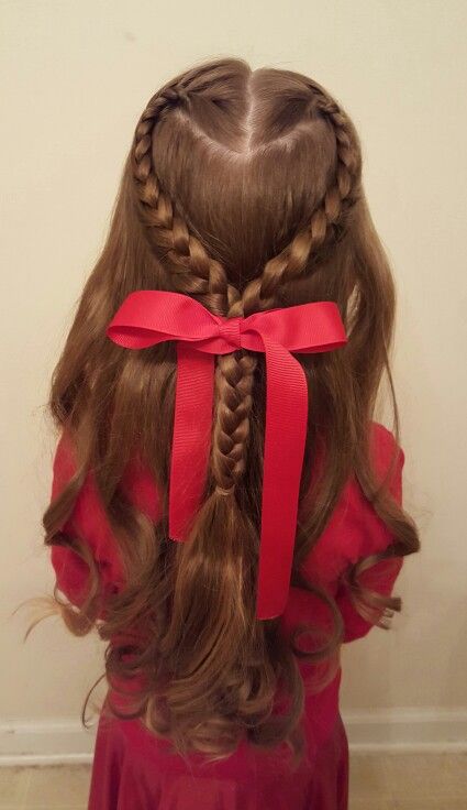 Valentines Hairstyles, Easy Little Girl Hairstyles, Elegant Ponytail, Valentine Hair, Hairstyles For Short Hair, Toddler Hair, Homecoming Hairstyles