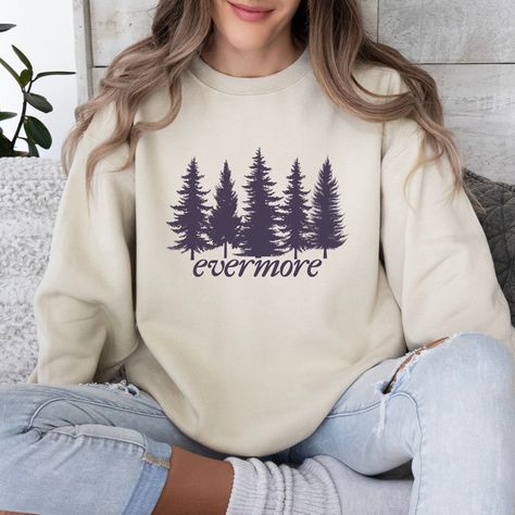 Evermore Crewneck Sweatshirt, Evermore T-Shirt, Evermore Shirt, Music Festival Shirt, Nature Shirt, Pine Trees Sweatshirt by EVERMORECOTTON on Etsy Evermore Sweatshirt, Outdoorsy Sweatshirt, Festival Shirt, Nature Shirts, Festival Shirts, Concert Shirts, Cotton Shirts, Fall Sweatshirt, Pine Trees