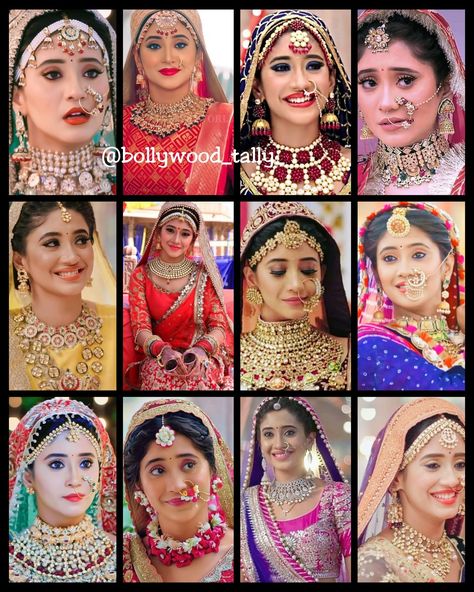 Shivangi Joshi As Naira, Naira Looks In Yrkkh, Shivangi Joshi Bridal Look, Naira Akshu, Shivangi Joshi Instagram, Indian Bridal Photos, Asian Wedding Dress, Indian Bride Outfits, Cute Instagram Captions