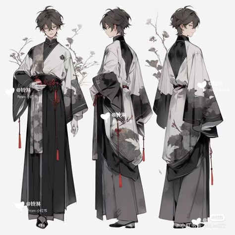 Kimono Ideas Drawing, Male Clothes Drawing, Man In Kimono, Thief Character Design, Male Fantasy Clothing, Outfit Builder, Kimono Men, Men Kimono, Character Fashion