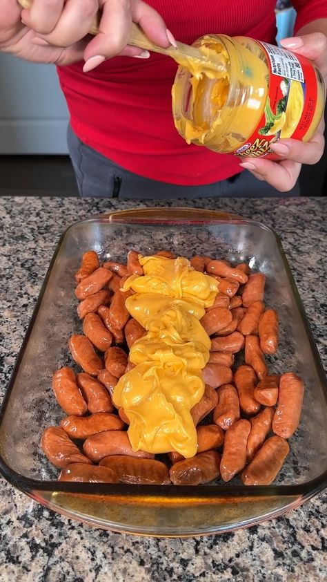 yummy chili dog casserole | yummy chili dog casserole little hot dogs, cheese, and chili make this a hearty dish for fall! This original video was produced by Network Media, LLC,... | By My Life Chili With Hot Dogs In It, Chili Dog Casserole With Biscuits, Chili Cheese Little Smokies, Corn Dog Chili Dogs, Chili Cheese Dogs Recipes, Little Weiner Recipes, Little Smokies Recipes Meals, Chilli Dog Casserole, Chili Hot Dog Casserole