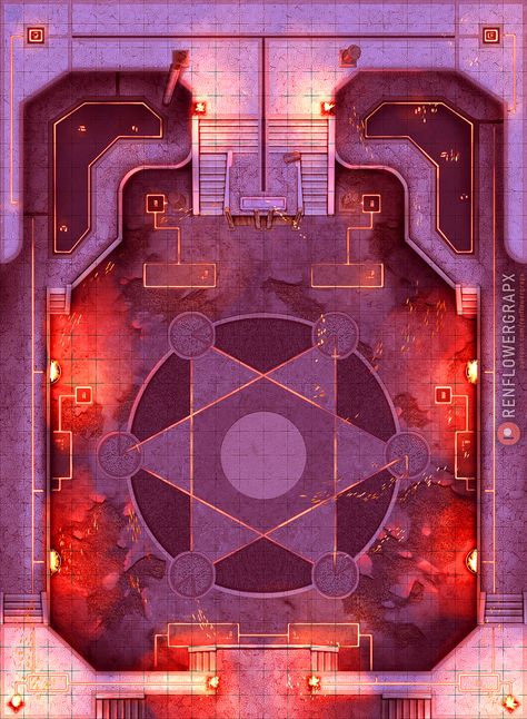 Runes Room (Puzzle) - 22x30 | Ren on Patreon Dnd Boss Room Map, Dnd Puzzle Rooms, D&d Puzzles, Dnd Puzzles, Dnd Room, Dungeon Room, Vampire Castle, Pathfinder Maps, Map Ideas