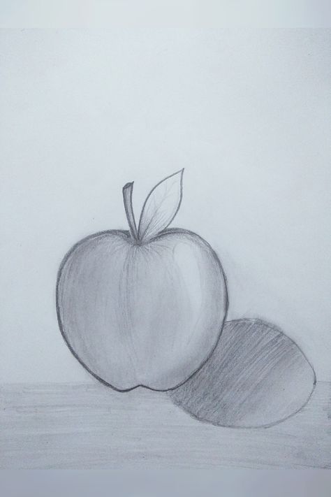 Apple Sketch, Apple Drawing, Drawing Apple, Easiest Apples, Drawing Easy, Drawing Sketches, Art Sketches, Easy Drawings, Drawings