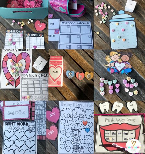 February Classroom, February Holidays, February Activity, Sight Words Printables, Kindergarten Rocks, First Grade Teacher, February Valentines, Activities Games, Sight Word Activities