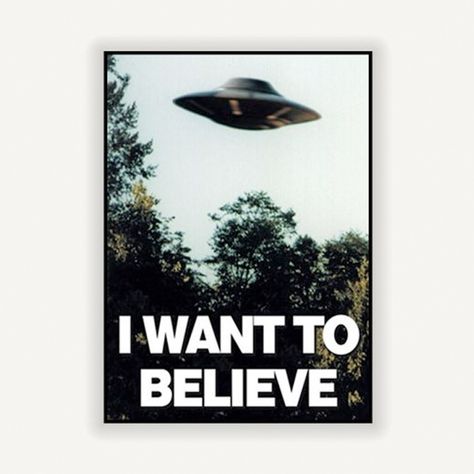 Everyone in the 90s wanted this poster in their office. With this on your home office wall, now you can tell everyone on the zoom that the truth is out there! By DansPosters I Want To Believe, Vibrant Wall Art, Classic Wall, Wall Art Canvas Painting, Just Smile, X Files, Artist Books, Retro Stil, Vintage Wall Art