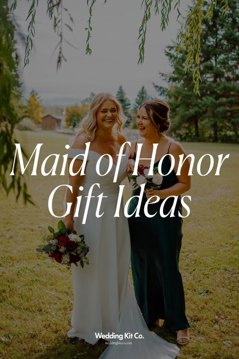 bride-with-maid-of-honor Made Of Honor Gift Ideas, Bridesmaid Essentials, Made Of Honor Gift, Maid Of Honor Gift Ideas, Bridesmaids Essentials, Made Of Honor, Wedding Kit, Maid Of Honor Gift, Maid Of Honour Gifts