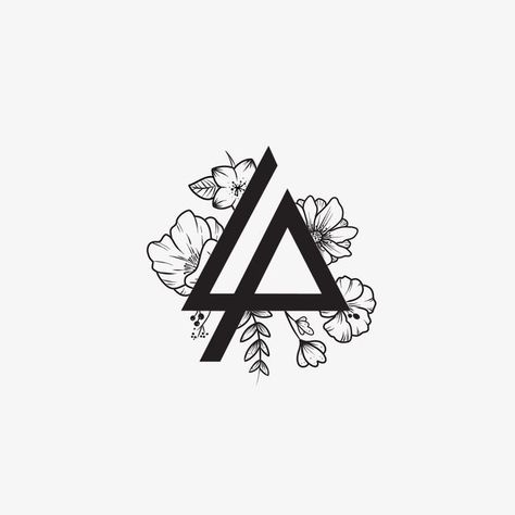 Linkin Park Logo Tattoo, Linkin Park Drawing, Linkin Park Tattoo Ideas, Chester Bennington Tattoo, Linkin Park Tattoo, Lp Tattoo, Linkin Park Logo, Linking Park, Tulip Tattoo