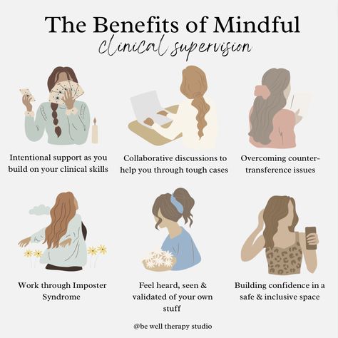 ✨BENEFITS OF SUPERVISION✨ Discover the profound benefits of engaging in mindful clinical supervision with Nicole, a seasoned training expert for psychotherapists and mental health professionals. Nicole's approach not only aids in building clinical skills but also helps in handling sensitive areas such as counter-transference and imposter syndrome. Her unique methodology ensures that every professional under her guidance feels heard, seen, validated, and confident. Don't miss out on the op Clinical Mental Health Counseling, Counter Transference, Body Regulation, Clinical Supervision, Mental Health Counseling, Health Practices, Imposter Syndrome, Mental Health Care, Couples Therapy