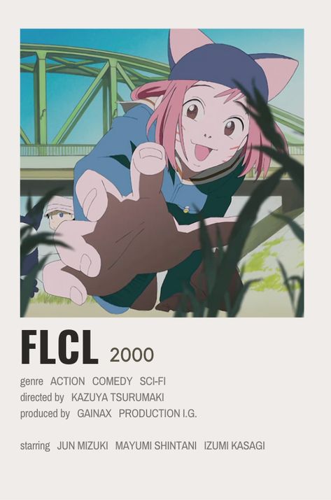 Fooly Cooly Poster, Flcl Poster, Flcl Anime, Show Recommendations, Furi Kuri, Fooly Cooly, Posters Anime, Minimalist Anime, Anime Suggestions