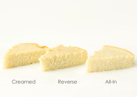 The Reverse Creaming Method and what it can do for your cakes | a Baking Science article by Summer Stone for TheCakeBlog.com Reverse Creaming Method Cake, Reverse Creaming Method, Cake Techniques, Creaming Method, Mixer Recipes, Baking 101, Bake Cake, Baking Science, Baking Tutorial