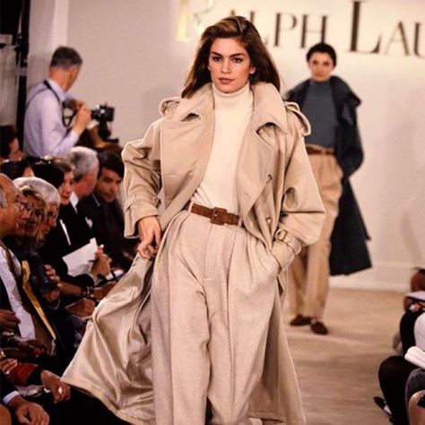 Cindy Crawford, A Woman, Trench Coat, Walking, Ralph Lauren, Pants, Instagram, Trousers