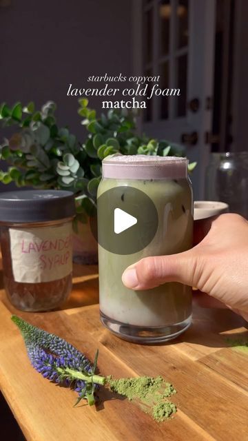 Lavender Cold Foam, Peyton Pratte, Cold Foam Recipe, Foam Recipe, Lavender Petals, Lavender Syrup, The Matcha, Matcha Recipe, Cold Foam