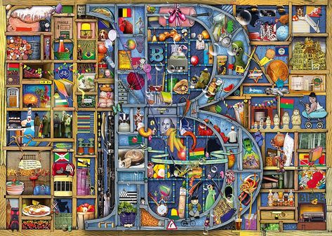 Colin Thompson, Board Game Room, Puzzle Pictures, Alphabet Puzzles, Ravensburger Puzzle, New Puzzle, Puzzle Shop, Puzzle 1000, Simple Graphic