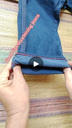 1.2M views · 6K reactions | Great tips shortening jeans without a sewing machine #sigma #fyp #jeans #tutorial #fypviral #fypreels #soundviral #sewing #tips #everyone | Tips dan trik menjahit Shortening Jeans, Jeans Tutorial, Clothes Hacks, Shortening, Clothing Hacks, Sewing Tips, Sewing Hacks, Sewing Machine, Sewing