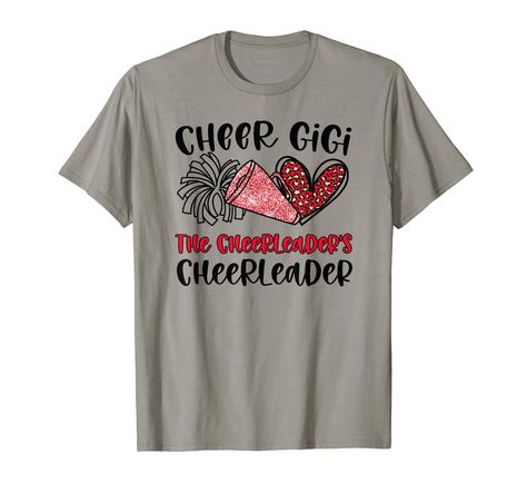 PRICES MAY VARY. Funny idea on Mother's Day for a cheer Gigi, who is a huge cheerleading fan. Perfect for a proud cheer Gigi grandma, whose grandson or granddaughter is a cheerleader. Awesome idea for a cheerleading Gigi, or a cheerleader Gigi grandma, who loves to support her favorite cheerleader. Lightweight, Classic fit, Double-needle sleeve and bottom hem Gigi Grandma, Cheerleading, Branded T Shirts, Mother's Day, Top Styles, Fashion Branding, T Shirts, Fan, Funny