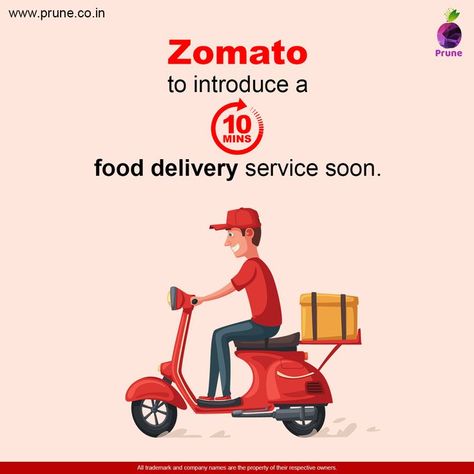 Zomato has decided to launch a 10-minute delivery service soon, but not without facing severe backlash and concern for the delivery agents. The company, however, clarified that it will not put pressure on the delivery agents for the instant service. It will rely on new food stations and specific dishes for timeliness. Zomato App Logo, Zomato Logo, Zomato Delivery, Food Delivery Service, Food Stations, New Food, Meal Delivery Service, App Logo, Food Delivery