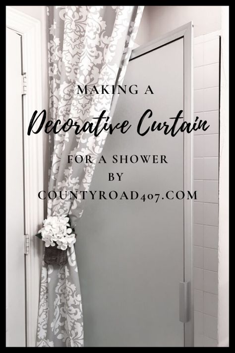 Shower Curtain Ideas Creative, Walk In Shower Kits, Tall Shower Curtains, Clear Shower Door, Hidden Shower, Pretty Shower Curtains, Diy Shower Curtain, Ruffle Shower Curtains, Standing Shower