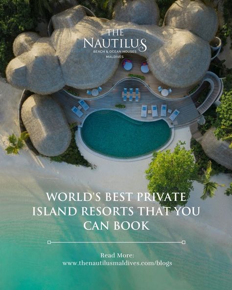 Coral islands, water sports, tourmaline waters, cashmere soft white sands, romantic dinners: The Nautilus knows your private island getaway will be filled with hopes that these factors will become a reality for a short moment in time. Whether you are visiting the Indian Ocean or beyond, the world’s best private island resorts all place intuitive service at the top of their priority. Making every guests’ island experience unforgettable, The Nautilus, among others, just this. Beach Resorts Design, Island Resort Design, Beach Resort Design, Island Architecture, Resort Design Plan, Beach Entry Pool, Architecture Drawing Presentation, Private Island Resort, The Nautilus