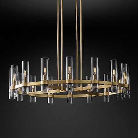 Loft Lighting, Large Chandelier, Foyer Chandelier, Chrome Chandeliers, Chandelier Lighting Fixtures, Round Chandelier, Copper Glass, Chandelier For Sale, Luminaire Design