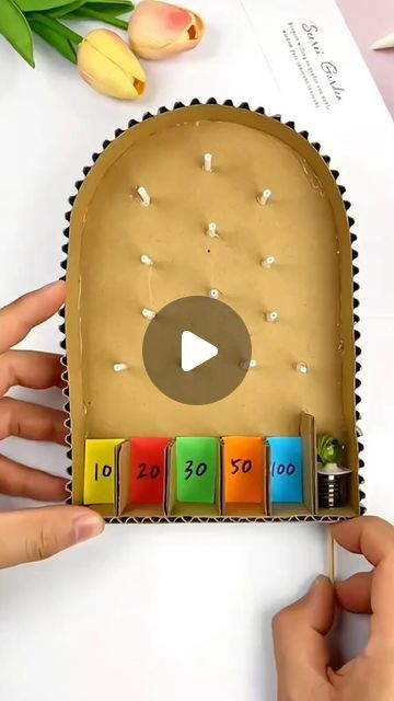 Instadiyou on Instagram: "Created a DIY Plinko game using cardboard, adding an exciting and interactive twist to your game nights! Perfect for craft enthusiasts and kids. For a detailed video, subscribe to me on Instagram Reels: @instadiyou #diyplinko #cardboardcrafts #diyprojects #handmadewithlove #creativeprojects #diycrafts #funforkids #artsycrafts #craftingjoy #plinkogame #craftingfun #diyideas #handmadebeauty #creativefun #craftlove diy plinko, cardboard crafts, diy projects, handmade with love, creative projects, diy crafts, fun for kids, artsy crafts, crafting joy, plinko game, crafting fun, diy ideas, handmade beauty, creative fun, craft love" Diy Plinko, Plinko Game, Fun Diy Ideas, Artsy Crafts, Handmade Games, Cardboard Crafts Diy, Crafts Diy Projects, Ideas Handmade, Fun For Kids