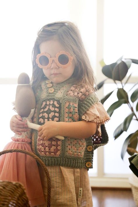 Crochet poncho kids