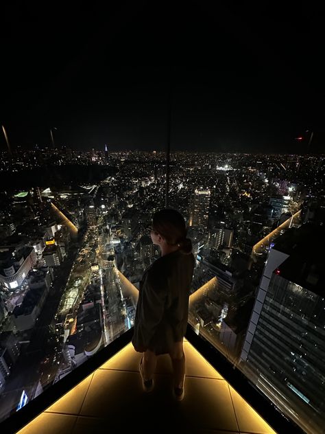 Shibuya Sky Tower, Shibuya Night Aesthetic, Shibuya Sky Aesthetic, Shibuya At Night, Shibuya Sky Night, Shibuya Sky Photo Ideas, Tokyo Places To Visit, Shibuya Night, Harley Keener