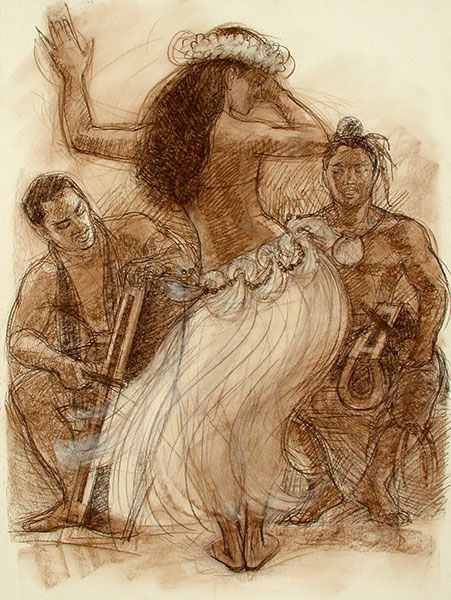 Ancient Hawaii, Tahitian Dance, Polynesian Dance, Hawaiian Dancers, Polynesian Art, Hawaii Art, Hula Dance, Tiki Art, Hawaiian Art