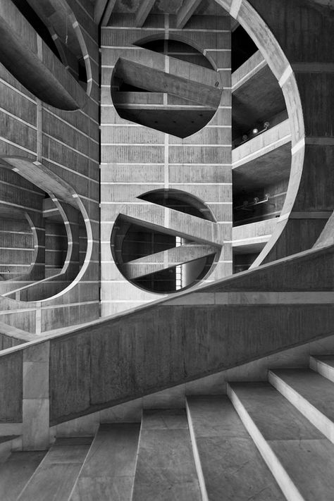 Louis Kahn Visual Archive by Naquib Hossain 9 Louis Khan, Spiral Staircases, Brutalism Architecture, Louis Kahn, National Assembly, Modern Architects, Carlo Scarpa, Zaha Hadid Architects, Brutalist Architecture