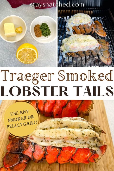 Traeger Lobster Tails, Pellet Grill Seafood Recipes, Seafood Smoker Recipes, Traeger Seafood Recipes, Pellet Smoker Appetizer Recipes, Smoked Seafood Recipes, Tregar Grill Recipes, Quick Smoker Recipes, Grill Lobster Tail