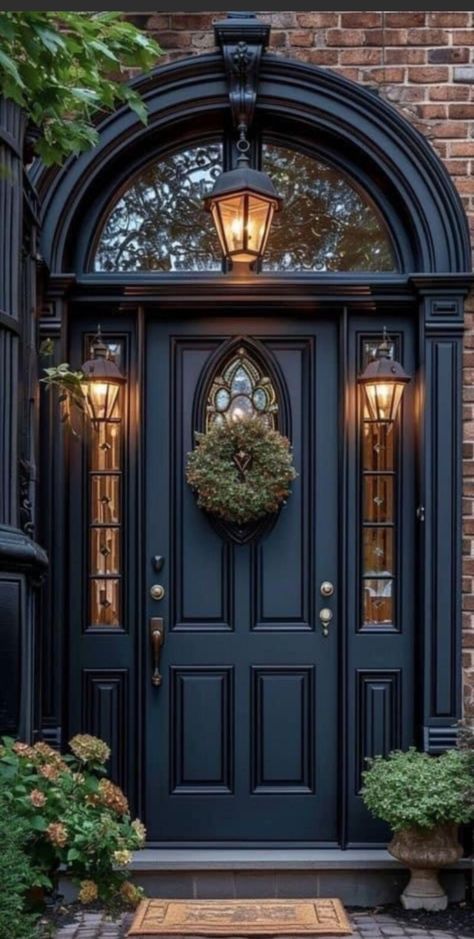 Front Door Ideas Black, Arched Wood Door Entrance, Luxury Front Doorwith Side Lights, Arched Wooden Door Entrance, 48”luxury Front Door With Side Lights, Arched Entry Doors Us Door & More Inc, Exterior Door Designs, Beautiful Front Doors, Gorgeous Doors