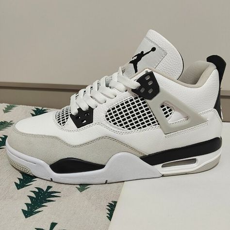 White And Military Black Air Jordan 4 Retro Shoes Air Jordan 4 Retro Military Black, Fire Shoes, Pretty Sneakers, Dream Things, Shoe Shopping, Preppy Shoes, Jordan 4s, Pretty Shoes Sneakers, Jordan Shoes Retro