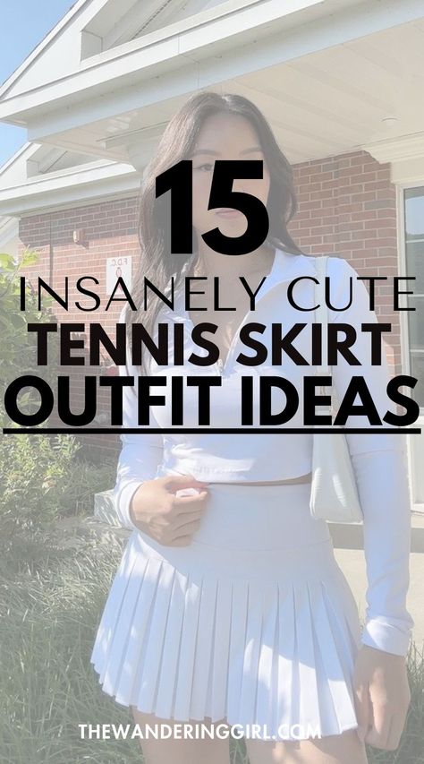 15 Insanely Cute Tennis Skirt Outfit Ideas White Tennis Skirt Outfit Summer, Outfits With Tennis Skirts, How To Style Tennis Skirt, Pink Tennis Skirt Outfit, Tennis Skirt Outfit Ideas, Tennis Skirt Outfit Summer, Yellow Tennis Skirt, Tennis Skirt Outfit Street Style, Street Style Summer Casual