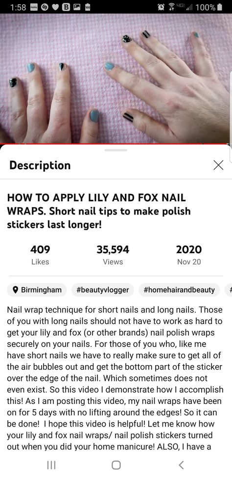 Lily And Fox Nail Wraps, Fox Nails, Beauty Vlogger, Beauty Tricks, Hard To Get, Nail Wraps, Short Nails, Long Nails, Nail Tips