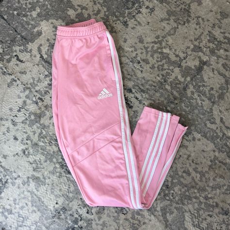 Never Worn, Pink Adidas Pants. Pink Adidas Pants, Addidas Shirts, Pink Track Pants, Outfit Dump, Silly Clothes, Adidas Bottoms, Pants Adidas, Pink Joggers, Adidas Joggers