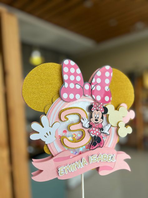 Minnie Mouse Shaker Cake Topper Topper Minnie Mouse Pink, Topper Minnie Mouse, Minnie Mouse Cake Topper, Shaker Cake Topper, Minnie Mouse Birthday Cakes, Minnie Christmas, Minnie Mouse Cake, Pink Minnie, Minnie Mouse Pink