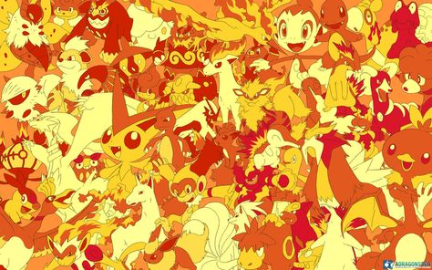 All fire pokemon wallpaper by LVStarlitSky on deviantART Pokémon Yellow, Pokemon Aesthetic, Yellow Pokemon, Yellow Wallpapers, Fire Type Pokémon, Fire Pokemon, Ghost Type Pokemon, Pokemon Photo, Pokemon Pattern