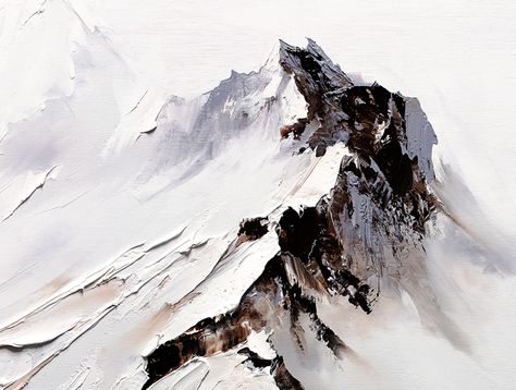 Majestic-Mountain-Range_F1 Abstract Mountain Painting, Mountain Artwork, Moody Art, Apartment Art, Resin Art Painting, Oil Pastel Drawings, Winter Painting, Painting Art Lesson, Textured Canvas Art