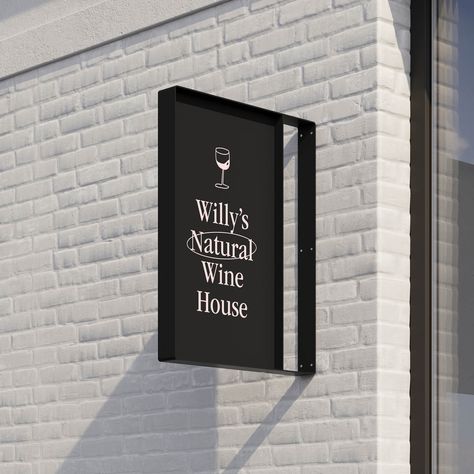 Rectangle Panel Sign Store Signs Design, Cafe Signage, Metal Store, Hanging Drying Rack, George And Willy, Sidewalk Signs, Light Box Sign, Store Signage, Storefront Signs