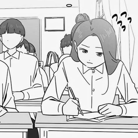 Art Reference Poses School, Writing At Desk Drawing Reference, Anime Desk Drawing, Writing On Desk Drawing Reference, Girl Studying Drawing Sketch, Teacher Drawing Reference, Passing Notes In Class Aesthetic, Nerd Drawing Reference, Student Sitting At Desk Drawing