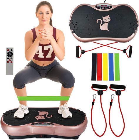 POWERFUL & STURDY(MAX LOAD 330LBS)] RAVS vibration plate is designed by the professional physical therapist to offer the most effective massage available. It can provide you with powerful and safe vibration exercise with the silent electric machine and sturdy construction. Soothe pain, boost circulation, and speed healing by using different postures and functions. 🎁Best Gift sends to your family and friends when Birthdays, Christmas, Thanksgiving Day, and Father's day!!🎁 Whole Body Workout, Workout Instructions, Vibration Plate Exercises, Whole Body Vibration, Home Training, Whole Body Workouts, Vibration Plate, Exercise Machine, Different Exercises