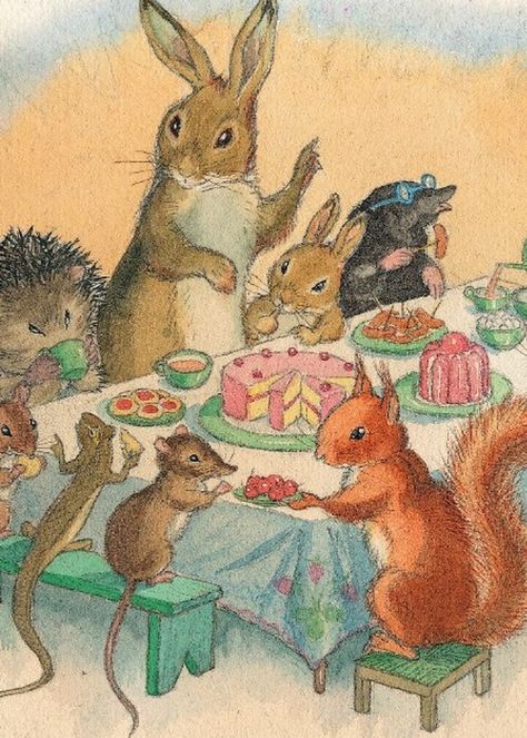 Fairy Tea Parties, Animal Illustration Art, Storybook Art, Greeting Card Illustration, Fairytale Art, The Porch, Card Illustration, Watercolor Animals, Picture Library