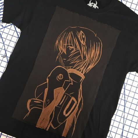 Look what I just found on Depop 🙌 https://depop.app.link/zx85BYbQIjb Rei Ayanami, Genesis Evangelion, Neon Genesis, Neon Genesis Evangelion, Black Shirt, Bleach, Neon, Hand Painted, Mens Tshirts