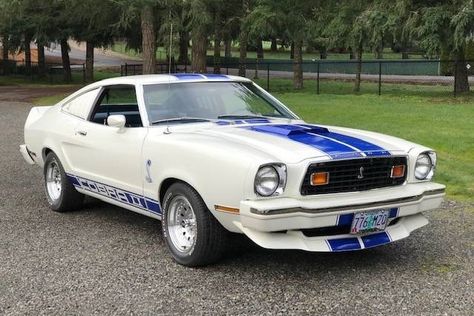 The Cobra II was an option on the revitalized Ford Mustang II in 1976-78. This first year example has been used but not abused. Worth a look? #CobraII, #Ford, #Mustang Aesthetic Cars Wallpaper, 1976 Ford Mustang, Mustang Hatchback, Best Sports Cars, New Car Quotes, Luxury Car Garage, Car Interior Diy, Aesthetic Cars, Ford Mustang Cobra