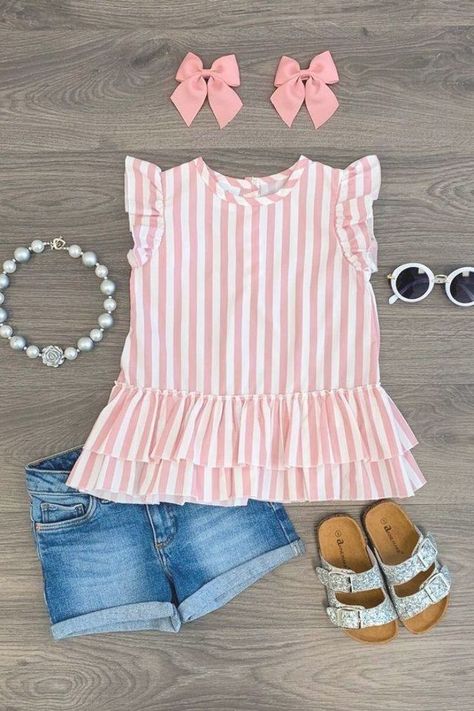 Pink Girl Outfits, Makeup Cantik, Toddler Girl Clothing, Sparkle In Pink, Cute Outfit Ideas, Toddler Girl Style, Kids Fashion Girl, Toddler Boy Outfits, Girl Clothing